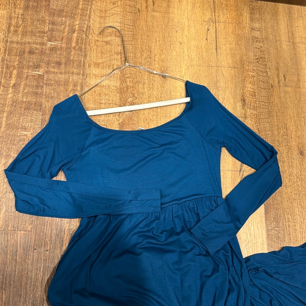 PinkBlush Topaz Blue Maternity Dress